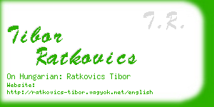 tibor ratkovics business card